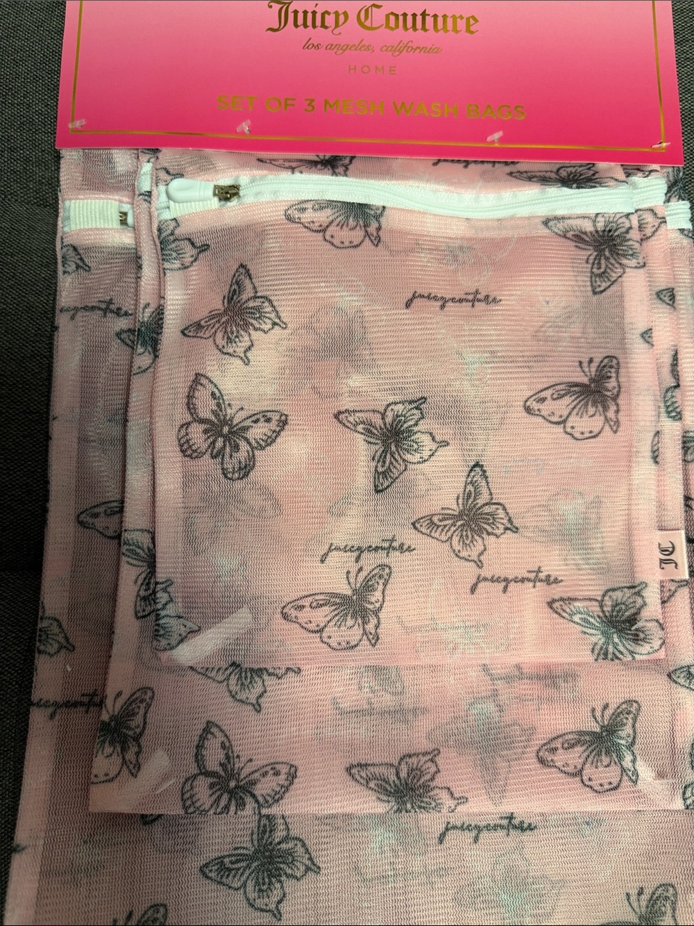 Juicy couture 3 mesh wash bags. 🆕